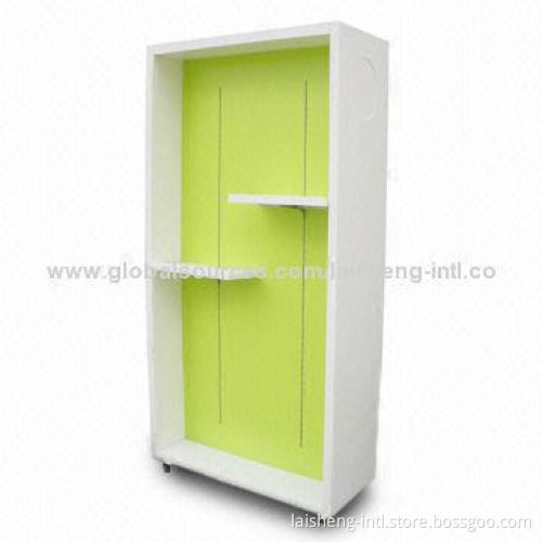 Clothing Display with Green and White Spray-Painted Finish